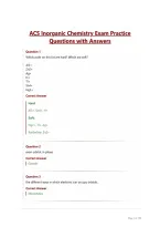 ACS Inorganic Chemistry Exam Practice Questions with Answers&period;