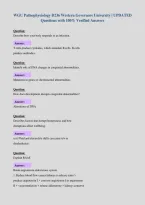 WGU Pathophysiology D236 Western Governors University &vert; UPDATED&NewLine;Questions with 100&percnt; Verified Answers