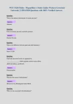 WGU D236 Patho - Megan&sol;Shay&CenterDot;s Study Guides Western Governors&NewLine;University &vert; UPDATED Questions with 100&percnt; Verified Answers&NewLine;