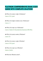 PLATINUM COMPREHENSIVE EXAM STUDY&NewLine;GUIDE WITH COMPLETE SOLUTIONS