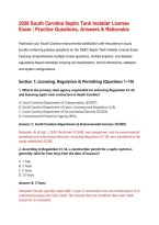  South Carolina Septic Tank Installer License Exam &vert; 200 Practice Questions&comma; Answers & Rationales