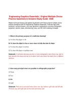 Engineering Graphics Essentials &vert; Original Multiple-Choice Practice Questions & Answers Study Guide