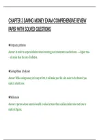 CHAPTER 3 SAVING MONEY EXAM COMPREHENSIVE REVIEW&NewLine;PAPER WITH SOLVED QUESTIONS&NewLine;