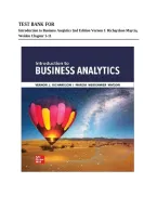 Introduction to Business Analytics 2nd Edition Test Bank &vert; Richardson & Watson &vert; Complete Questions & Answers