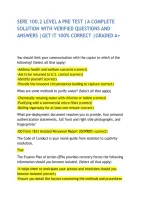 SERE 100&period;2 LEVEL A PRE TEST &vert;A COMPLETE SOLUTION WITH VERIFIED QUESTIONS AND ANSWERS &vert;GET IT 100&percnt; CORRECT &vert;GRADED A&plus;