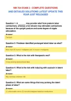 NM 704 EXAM 2 - COMPLETE QUESTIONS&NewLine;AND DETAILED SOLUTIONS LATEST UPDATE THIS&NewLine;YEAR JUST RELEASED