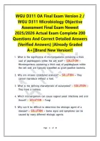 WGU D311 OA Final Exam &vert; Practice Questions and Answers for Objective Assessment