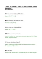 CHEM 120 EXAM 1 FULLY SOLVED EXAM PAPER&NewLine;GRADED A&plus;