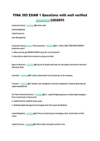 FINA 365 EXAM 1 Questions with well verified&NewLine;answers &commat;2026&excl;&excl;&excl;&excl;&NewLine;