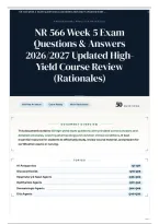 NR 566 Week 5 Exam Questions & Answers 2026&sol;2027 Updated High-Yield Course Review &lpar;Rationales&rpar;