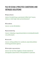 PLS 101 EXAM 2 PRACTICE QUESTIONS AND&NewLine;DETAILED SOLUTIONS