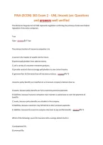 FINA &lpar;ECON&rpar; 365 Exam 2 - UNL Jinsook Lee Questions&NewLine;and answers well verified