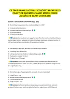 CS 7643 EXAM 2 ACTUAL 2026&sol;2027 HIGH YIELD &NewLine;PRACTICE QUESTIONS AND STUDY GUIDE &NewLine;ACCURATE EXAM COMPLETE 