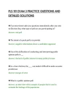 PLS 101 EXAM 3 PRACTICE QUESTIONS AND&NewLine;DETAILED SOLUTIONS&NewLine;