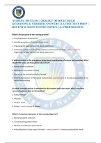 NURSING 205 EXAM 3 2026&sol;2027 &vert; 80 HIGH-YIELD QUESTIONS & VERIFIED ANSWERS &vert; LATEST TEST PREP &vert; RECENT & MOST TESTED TOPICS &vert; A&plus; PREPARATION