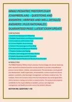 NR602 PEDIATRIC MIDTERM EXAM &NewLine;&lpar;CHAMBERLAIN&rpar; NEWEST 2026&sol;2027 TEST &NewLine;BANK &vert; NR 602 PEDIATRIC MIDTERM EXAM &NewLine;REVIEW WITH COMPLETE REAL EXAM &NewLine;QUESTIONS AND CORRECT DETAILED &NewLine;ANSWERS &lpar;VERIFIED ANSWERS&rpar; ALREADY &NewLine;GRADED A&plus; &lpar;MOST RECENT&excl;&excl;&rpar; 