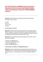 2027 AHIP Final Exam &vert; Verified Complete Actual Exam Questions with Correct Answers and Detailed Rationales &lpar;100&percnt; Correct Solutions&rpar; &vert; 2026&sol;2027 Latest update &ndash;Graded A&plus;