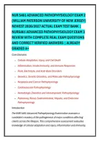 NUR 5461 ADVANCED PATHOPHYSIOLOGY EXAM 2 &NewLine;&lpar;WILLIAM PATERSON UNIVERSITY OF NEW JERSEY&rpar; &NewLine;NEWEST 2026&sol;2027 ACTUAL EXAM TEST BANK &vert; &NewLine;NUR5461 ADVANCED PATHOPHYSIOLOGY EXAM 3 &NewLine;REVIEW WITH COMPLETE REAL EXAM QUESTIONS &NewLine;AND CORRECT VERIFIED ANSWERS &vert; ALREADY