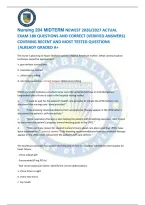 Nursing 204 MIDTERM NEWEST 2026&sol;2027 ACTUAL &NewLine;EXAM 180 QUESTIONS AND CORRECT &lpar;VERIFIED ANSWERS&rpar; &NewLine;COVERING RECENT AND MOST TESTED QUESTIONS &NewLine;&vert;ALREADY GRADED A&plus; &NewLine;