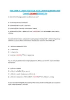Pals Exam A Latest 2025-2026 100&percnt; Correct Questions with&NewLine;Correct Answers GRADED A&plus;&NewLine;