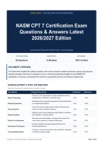 NASM CPT 7 Certification Exam Questions & Answers Latest 2026&sol;2027 Edition