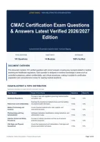 CMAC Certification Exam Questions & Answers Latest Verified 2026&sol;2027 Edition