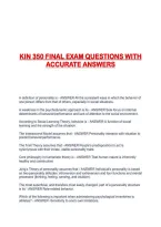 KIN 350 FINAL EXAM QUESTIONS WITH ACCURATE ANSWERS