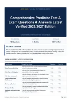 Comprehensive Predictor Test A Exam Questions & Answers Latest Verified 2026&sol;2027 Edition