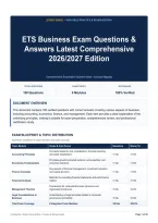 ETS Business Exam Questions & Answers Latest Comprehensive 2026&sol;2027 Edition