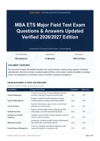 MBA ETS Major Field Test Exam Questions & Answers Updated Verified 2026&sol;2027 Edition