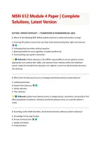 MSN 612 Module 4 Paper &vert; Complete &NewLine;Solutions&comma; Latest Version 