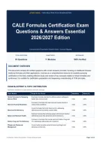 CALE Formulas Certification Exam Questions & Answers Essential 2026&sol;2027 Edition
