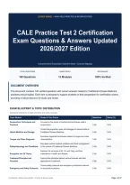 CALE Practice Test 2 Certification Exam Questions & Answers Updated 2026&sol;2027 Edition