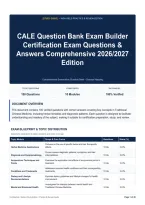 CALE Question Bank Exam Builder Certification Exam Questions & Answers Comprehensive 2026&sol;2027 Edition