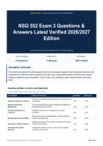 NSG 552 Exam 3 Questions & Answers Latest Verified 2026&sol;2027 Edition