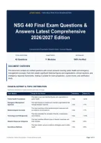 NSG 440 Final Exam Questions & Answers Latest Comprehensive 2026&sol;2027 Edition