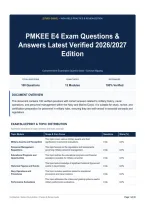 PMKEE E4 Exam Questions & Answers Latest Verified 2026&sol;2027 Edition