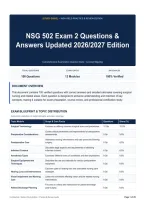 NSG 502 Exam 2 Questions & Answers Updated 2026&sol;2027 Edition