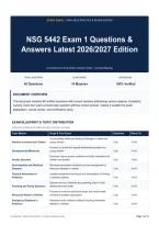 NSG 5442 Exam 1 Questions & Answers Latest 2026&sol;2027 Edition