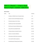 MSN 612 Module 5 - Evidence-Based &NewLine;Research Paper &vert; Updated&comma; 2026&sol;2027 &vert;