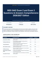 NSG 5442 Exam 2 and Exam 3 Questions & Answers Comprehensive 2026&sol;2027 Edition