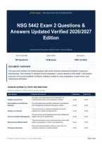 NSG 5442 Exam 2 Questions & Answers Updated Verified 2026&sol;2027 Edition