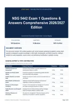 NSG 5442 Exam 1 Questions & Answers Comprehensive 2026&sol;2027 Edition