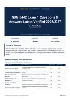 NSG 5442 Exam 1 Questions & Answers Latest Verified 2026&sol;2027 Edition
