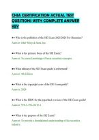 CHIA CERTIFICATION ACTUAL TEST&NewLine;QUESTIONS WITH COMPLETE ANSWER&NewLine;KEY&NewLine;