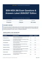 BSN HESI 266 Exam Questions & Answers Latest 2026&sol;2027 Edition