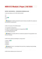 MSN 612 Module 2 Paper &vert; Fall 2026  