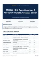 BSN 266 HESI Exam Questions & Answers Complete 2026&sol;2027 Edition