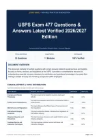 USPS Exam 477 Questions & Answers Latest Verified 2026&sol;2027 Edition
