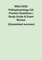 WGU D236 Pathophysiology OA Practice Questions &vert; Study Guide & Exam Review